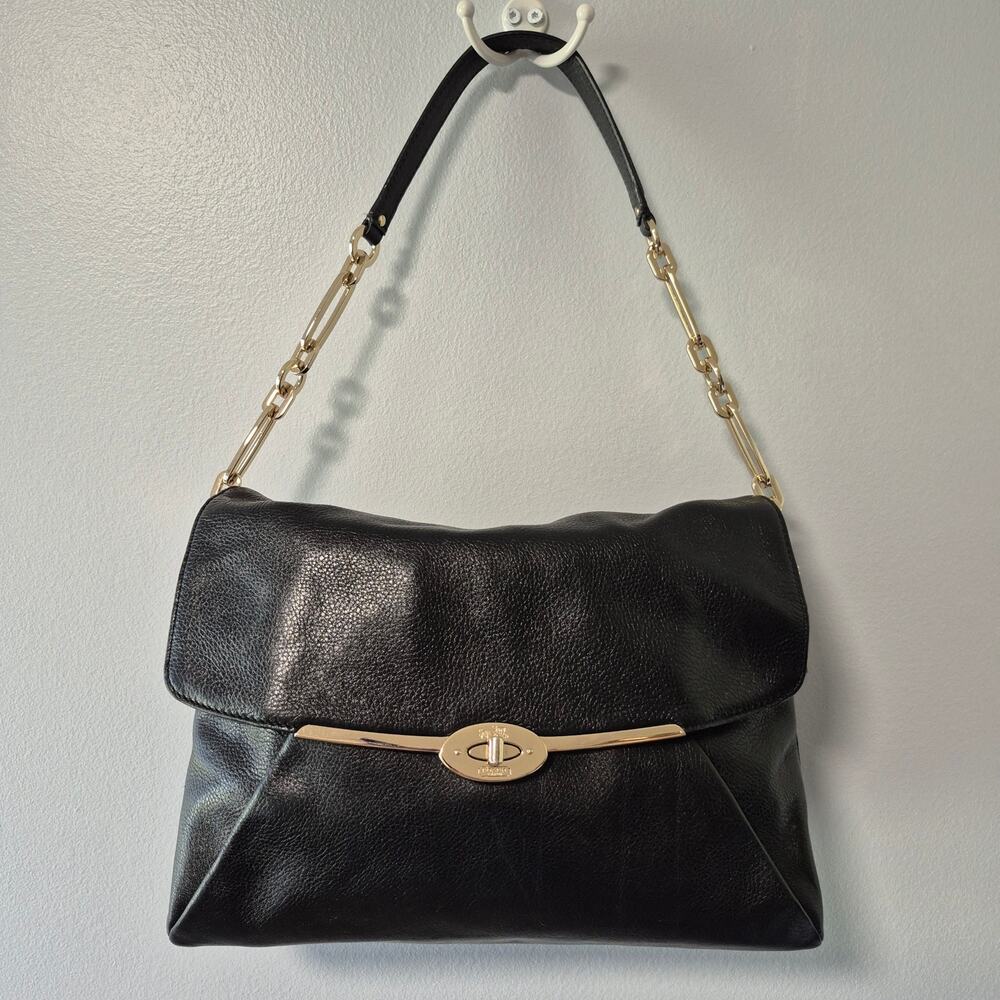 Coach Black Leather Shoulder Bag Madison G1371-26223 Tags attached*